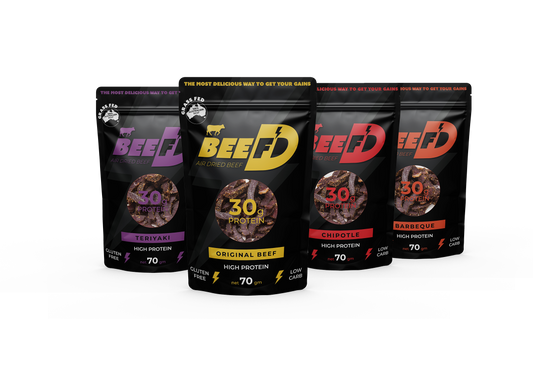 7 x BEEF'D ASSORTED FLAVOURS BILTONG 70g