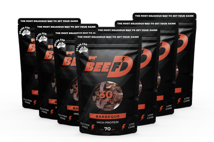 7 x BEEF'D BBQ FLAVOURED BILTONG 70g