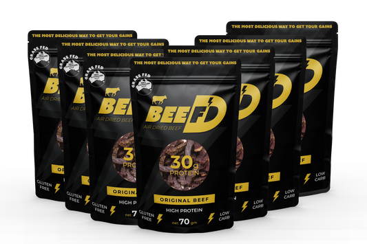 7 x BEEF'D ORIGINAL FLAVOURED BILTONG 70g