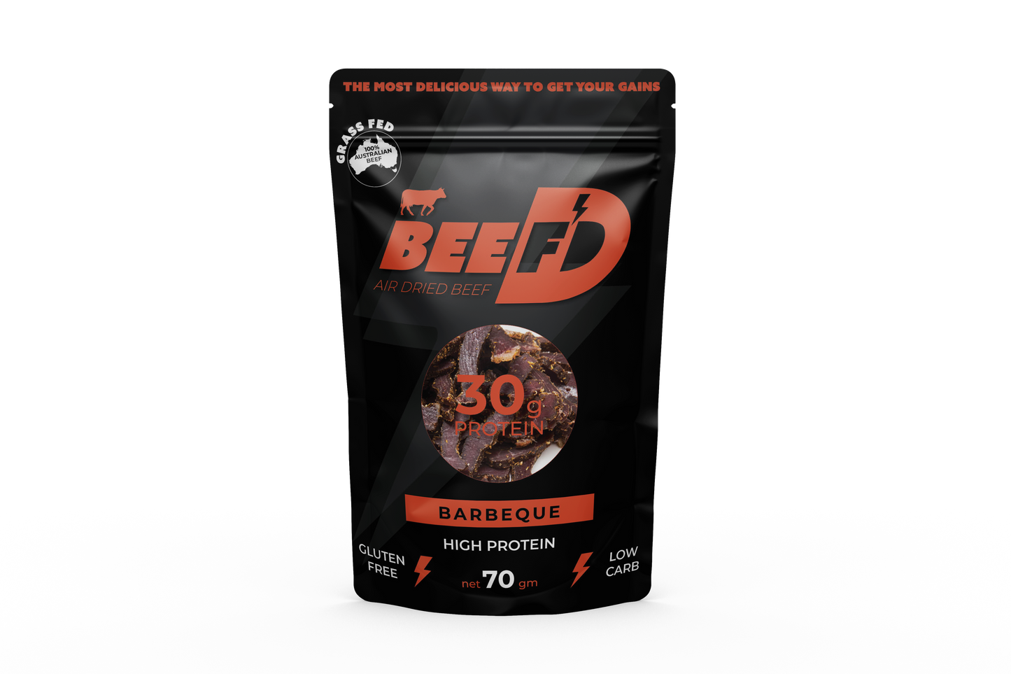 7 x BEEF'D BBQ FLAVOURED BILTONG 70g
