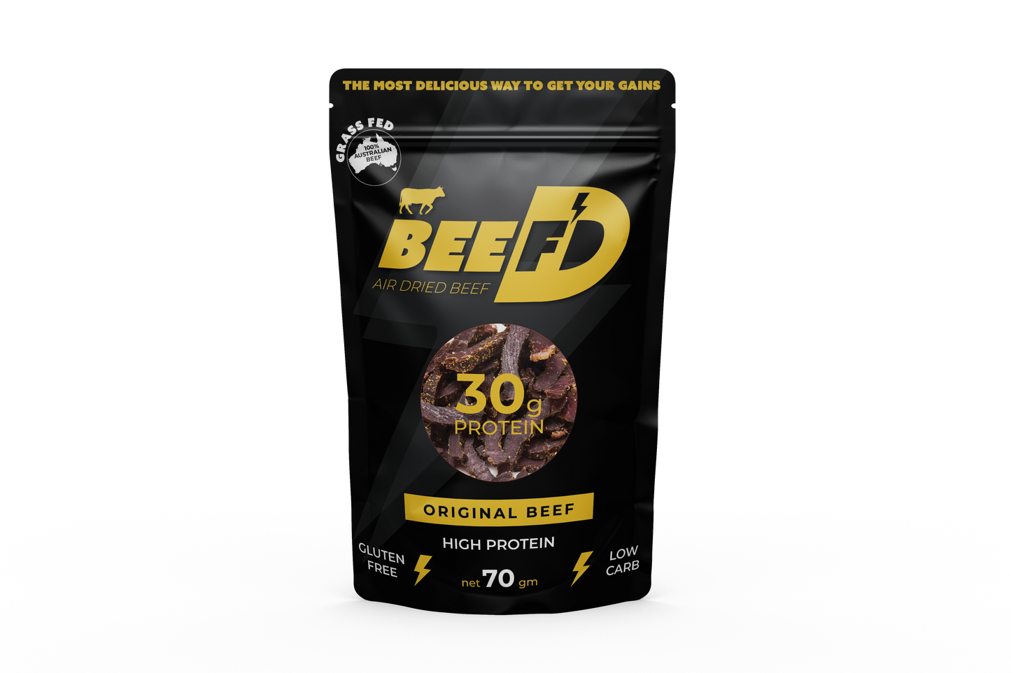 7 x BEEF'D ASSORTED FLAVOURS BILTONG 70g
