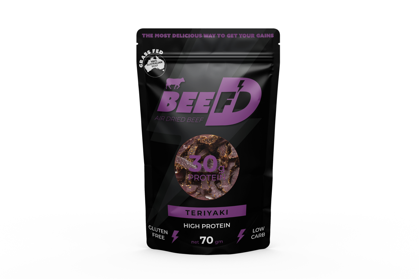 7 x BEEF'D TERIYAKI FLAVOURED BILTONG 70g